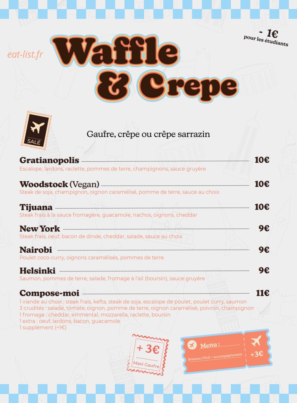 Waffle & Crepe — carte page 1