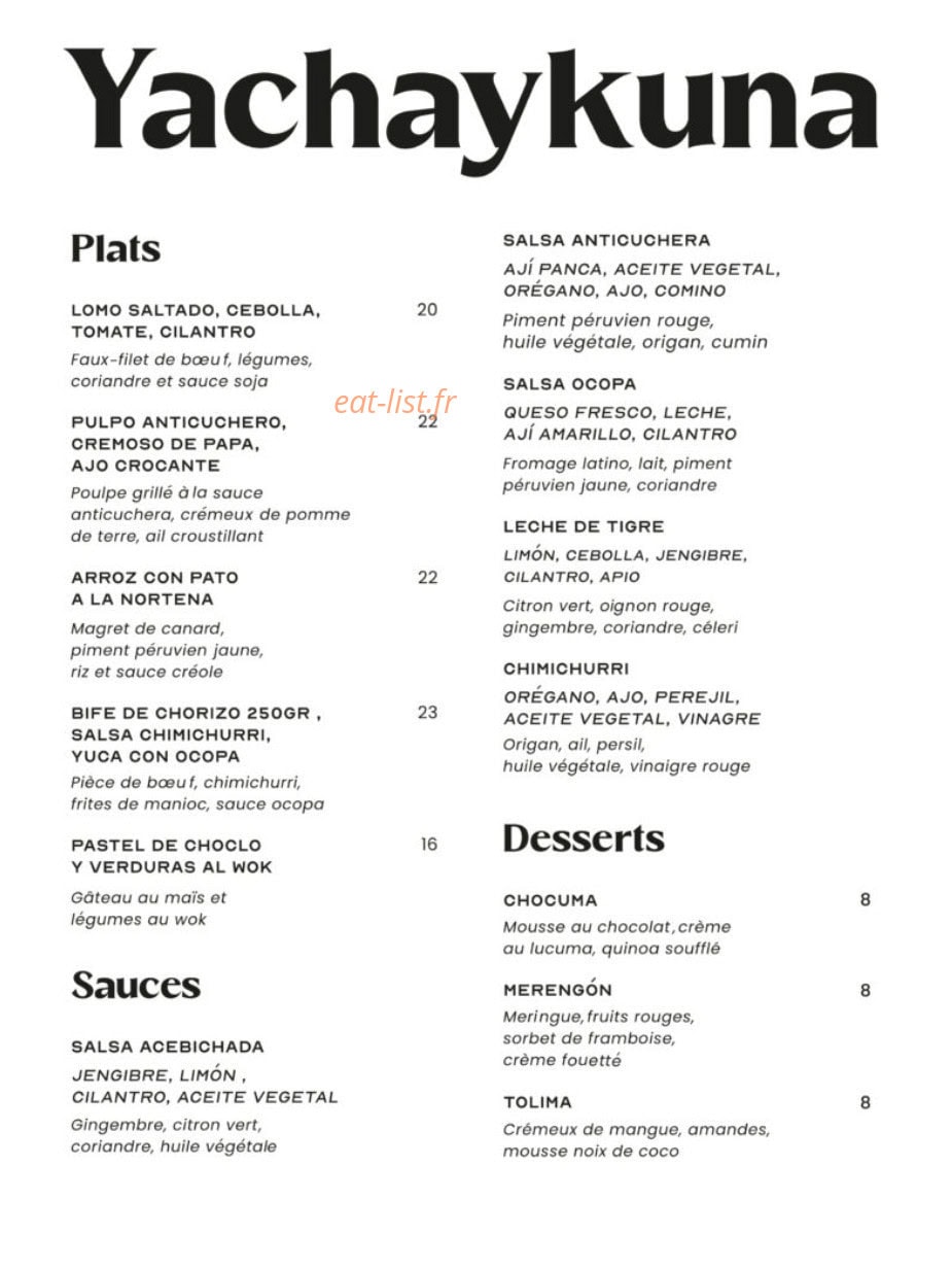 Yachaykuna — carte page 2