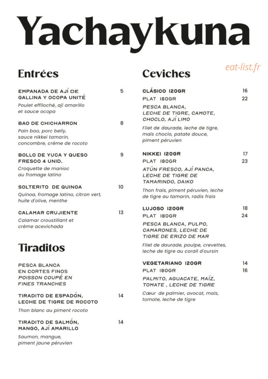 Yachaykuna — carte page 1