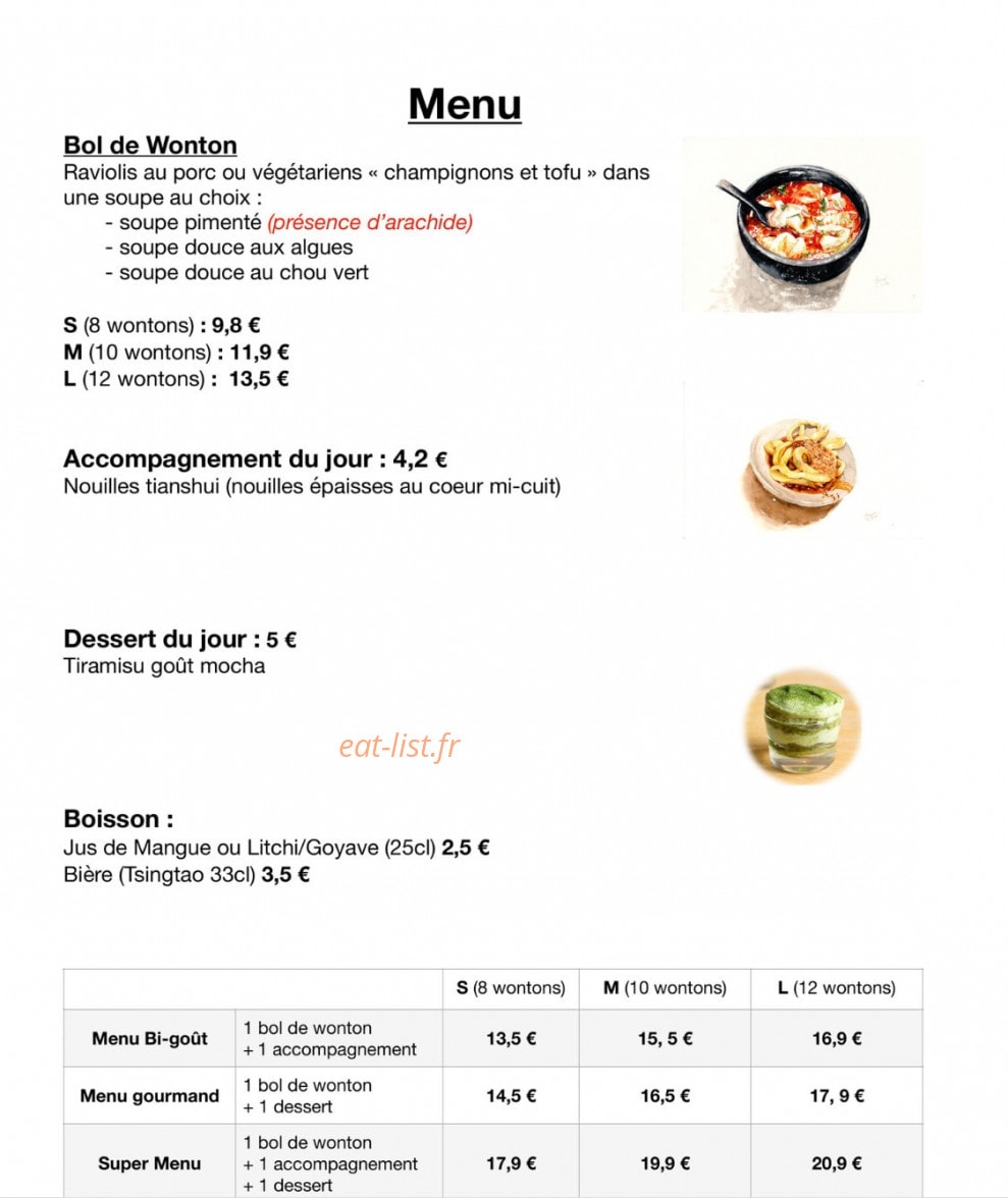 You Cha — carte page 3