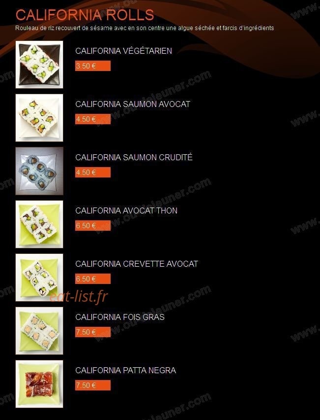 Yummy Sushi — carte page 3