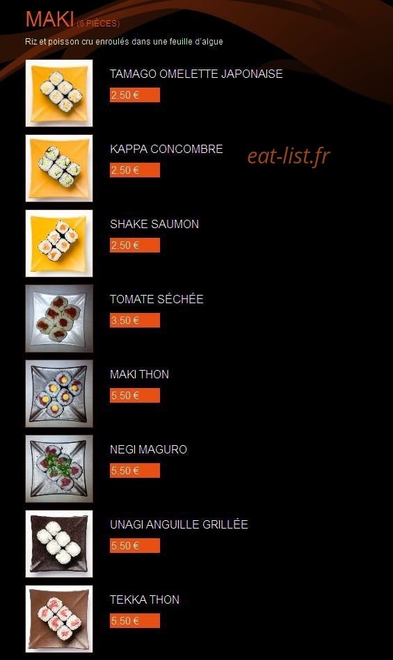 Yummy Sushi — carte page 4
