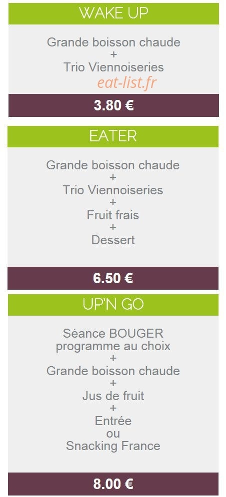 Culture food — carte page 1