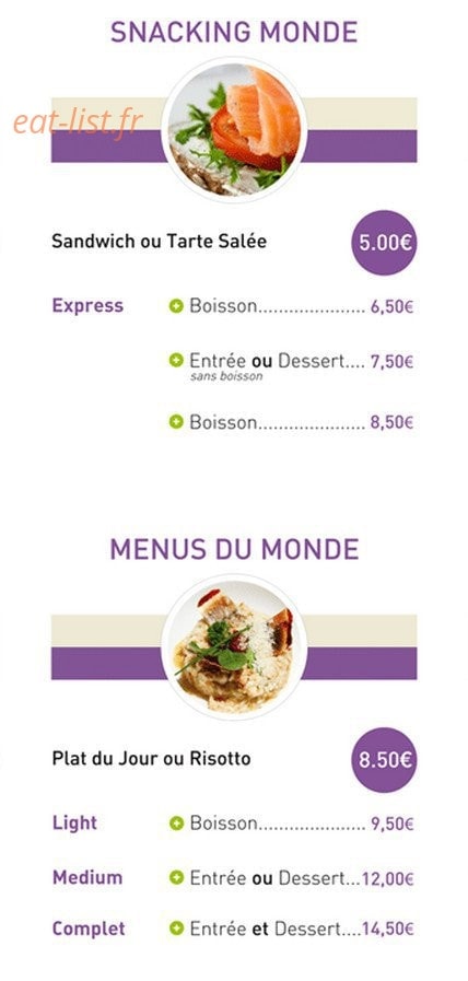 Culture food — carte page 3
