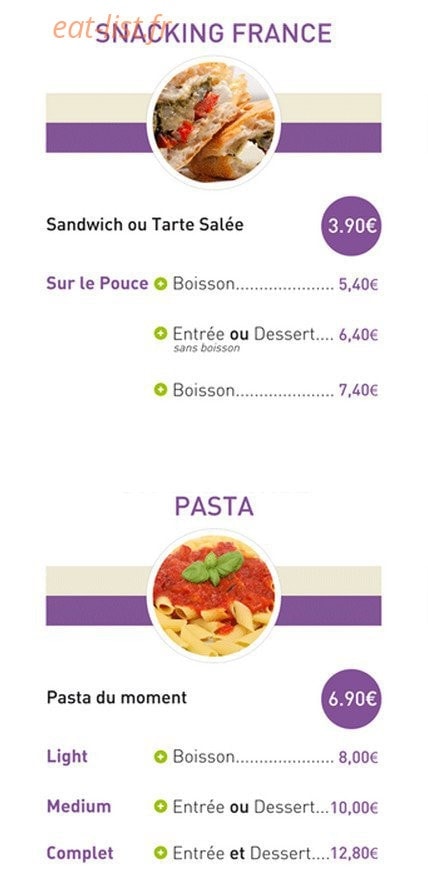 Culture food — carte page 2