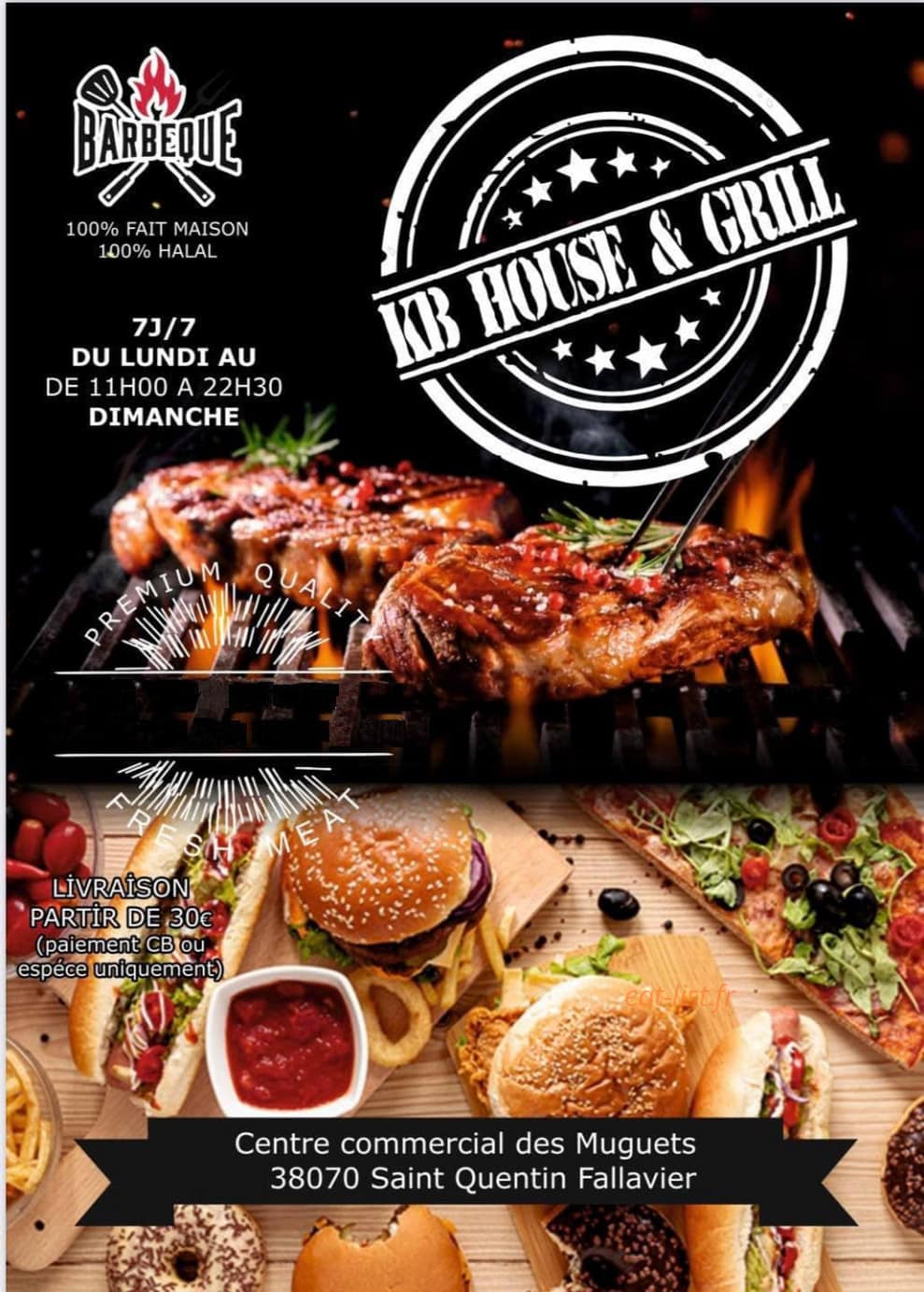 KB House & Grill — carte page 1