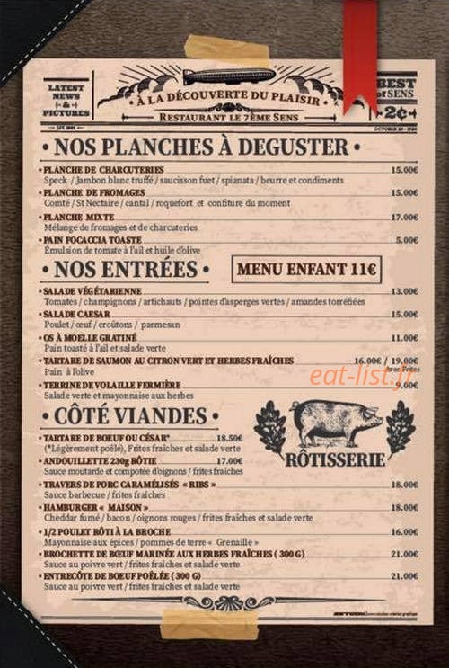 Le 7eme Sens — carte page 1