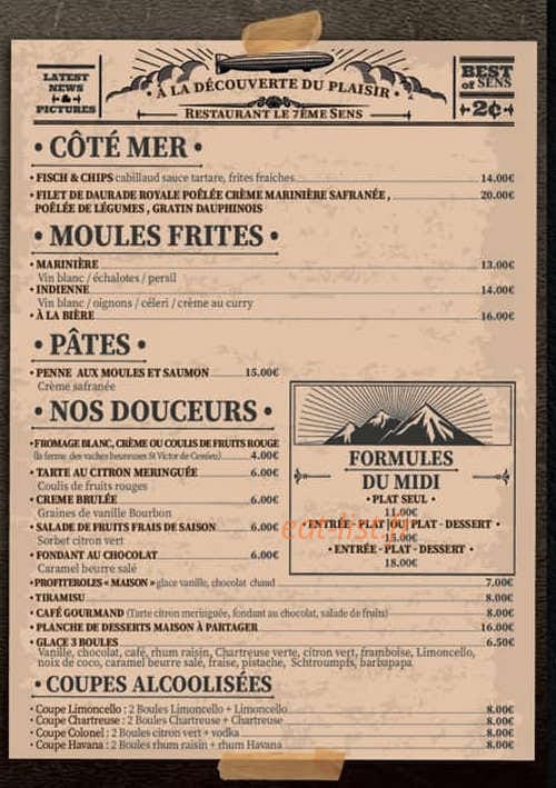 Le 7eme Sens — carte page 2