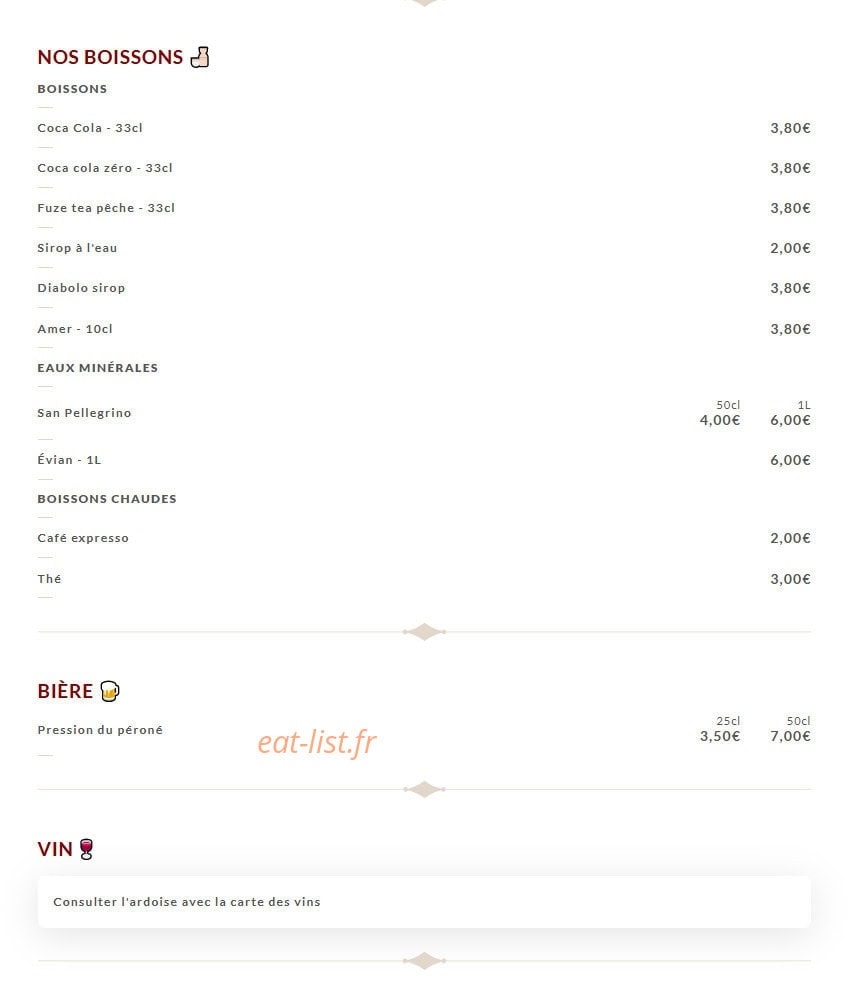 Trattoria La Piazza — carte page 3