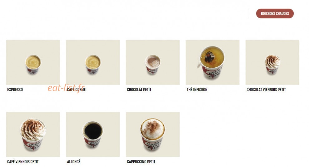 Brioche Dorée — carte page 8