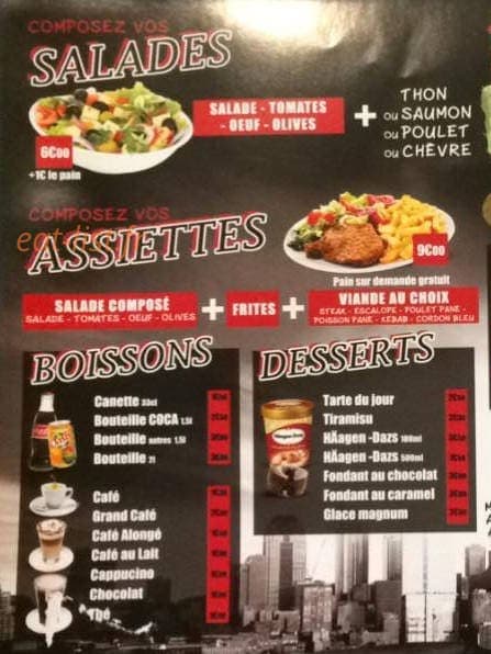 City Food — carte page 5