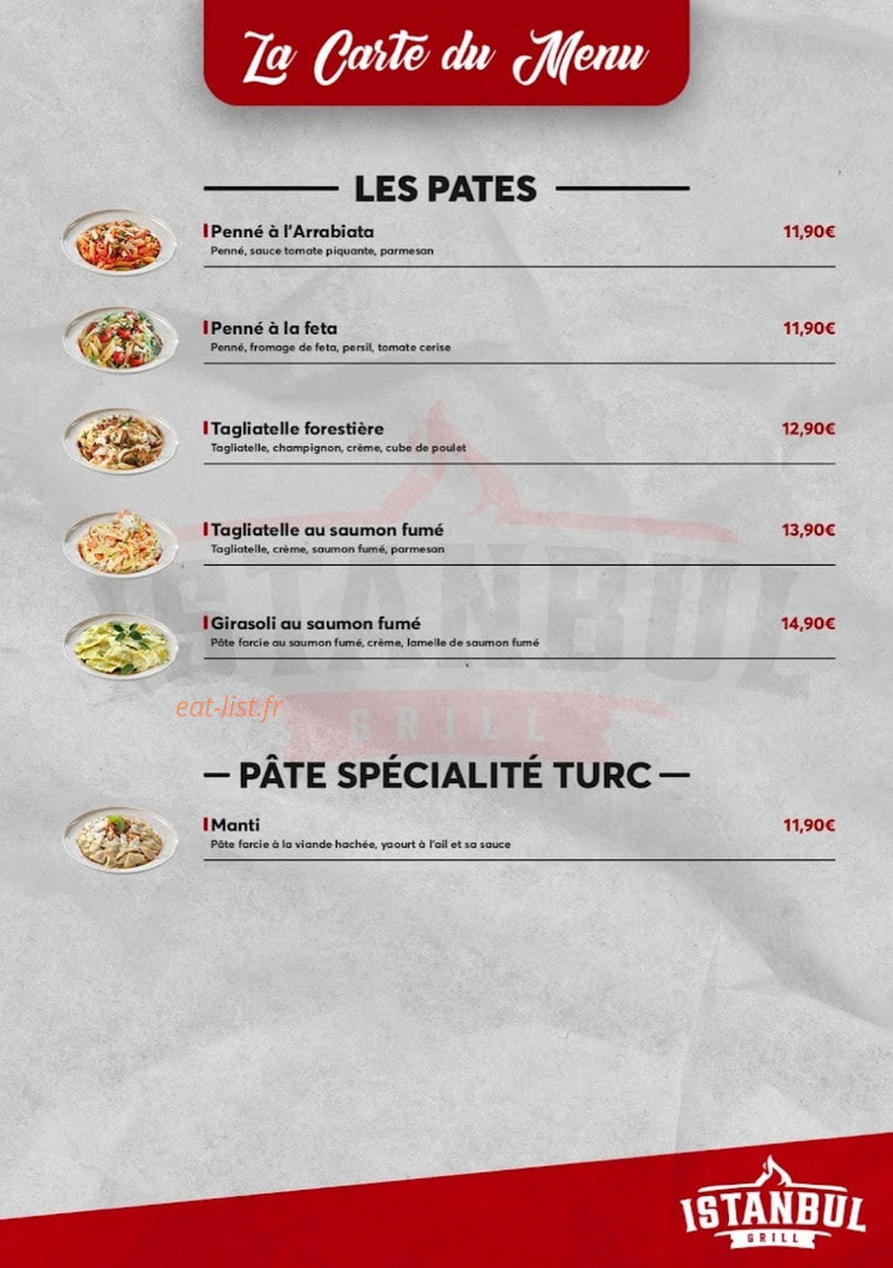 Istanbul Grill — carte page 3