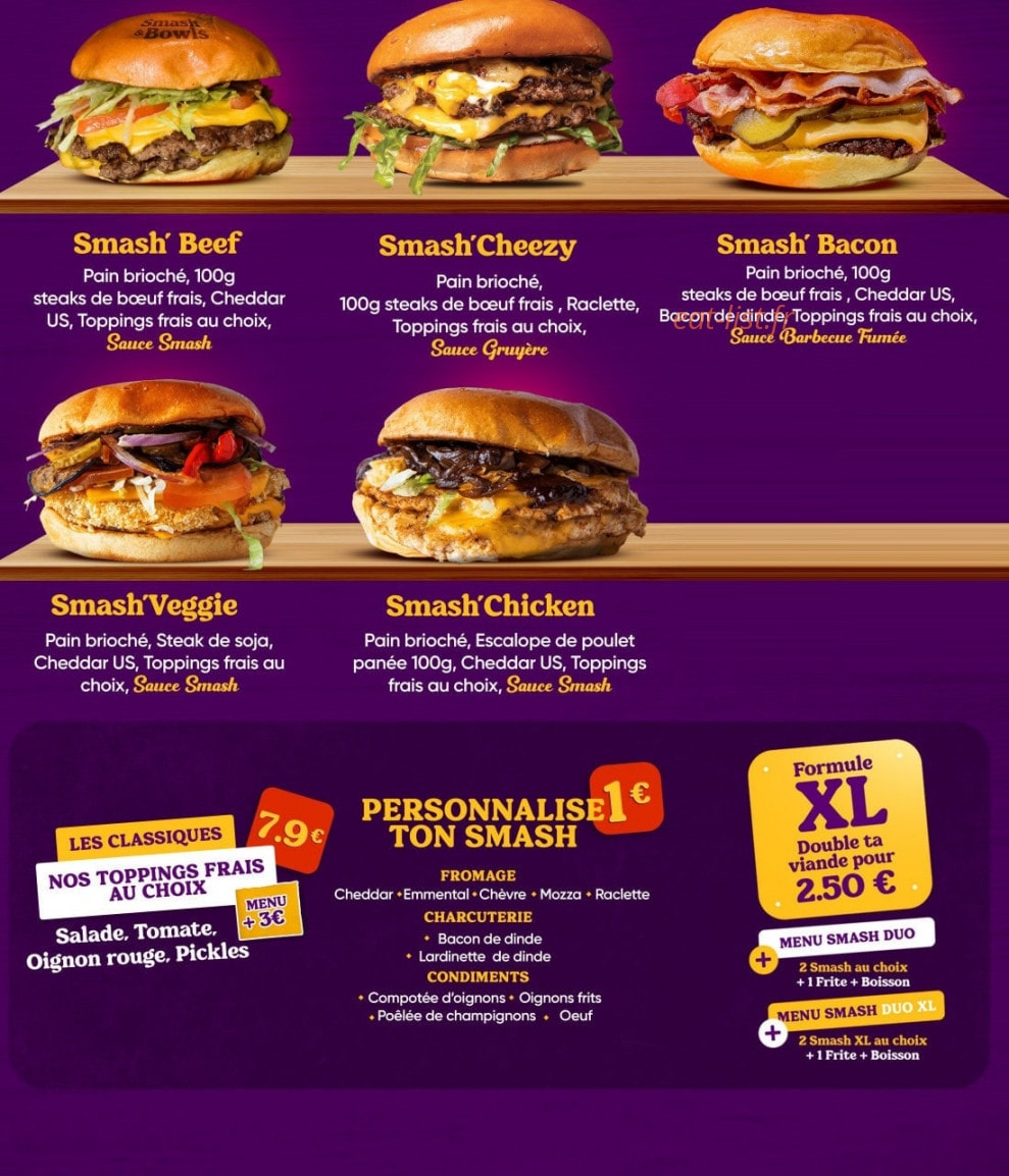 Smash&Bowls — carte page 1