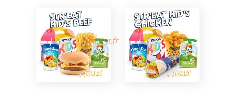 Str'eat Burger — carte page 8