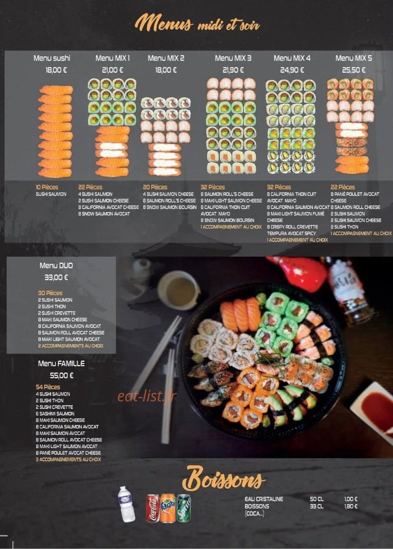 Sushi ida — carte page 1