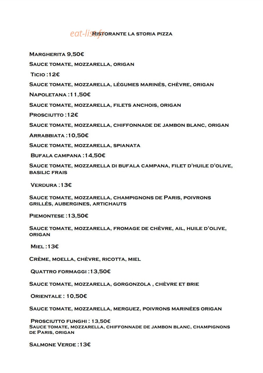 La Storia — carte page 1