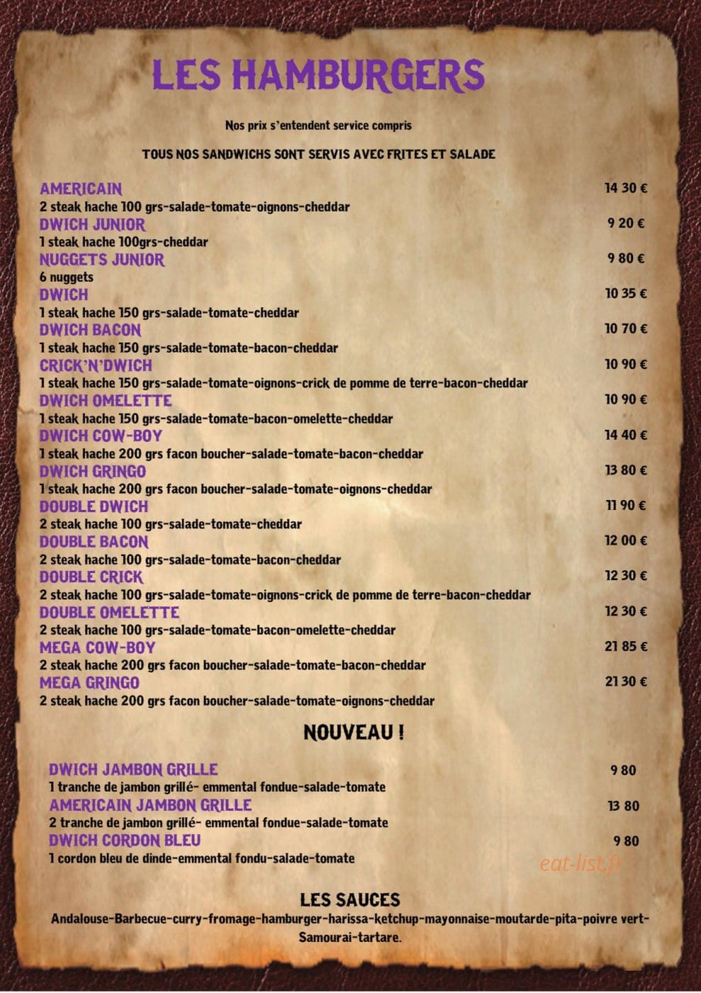 Food'saloon — carte page 5