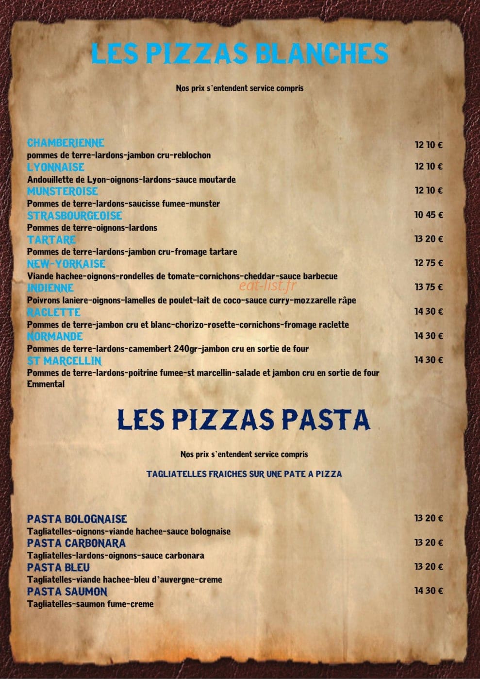 Food'saloon — carte page 8