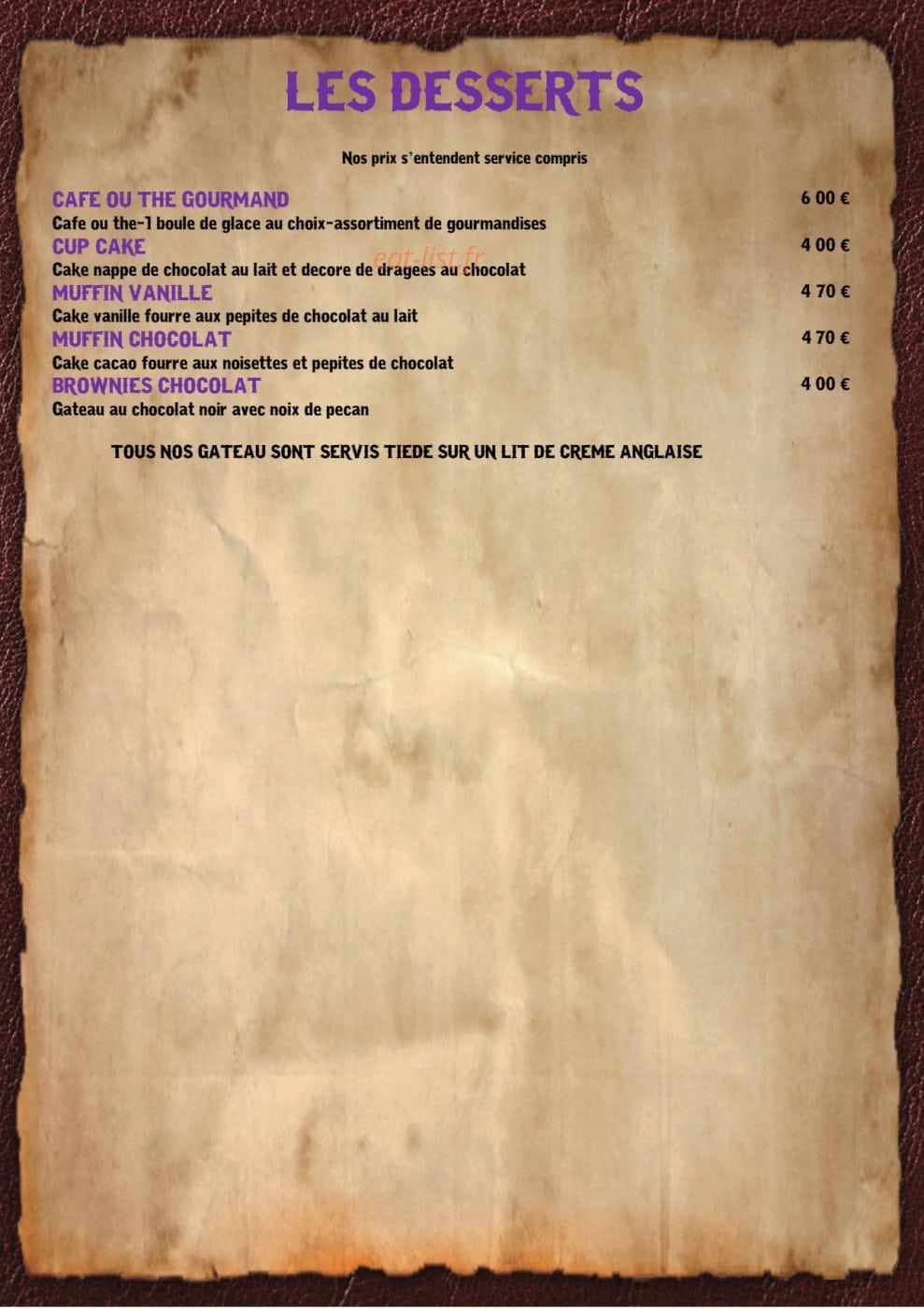 Food'saloon — carte page 9