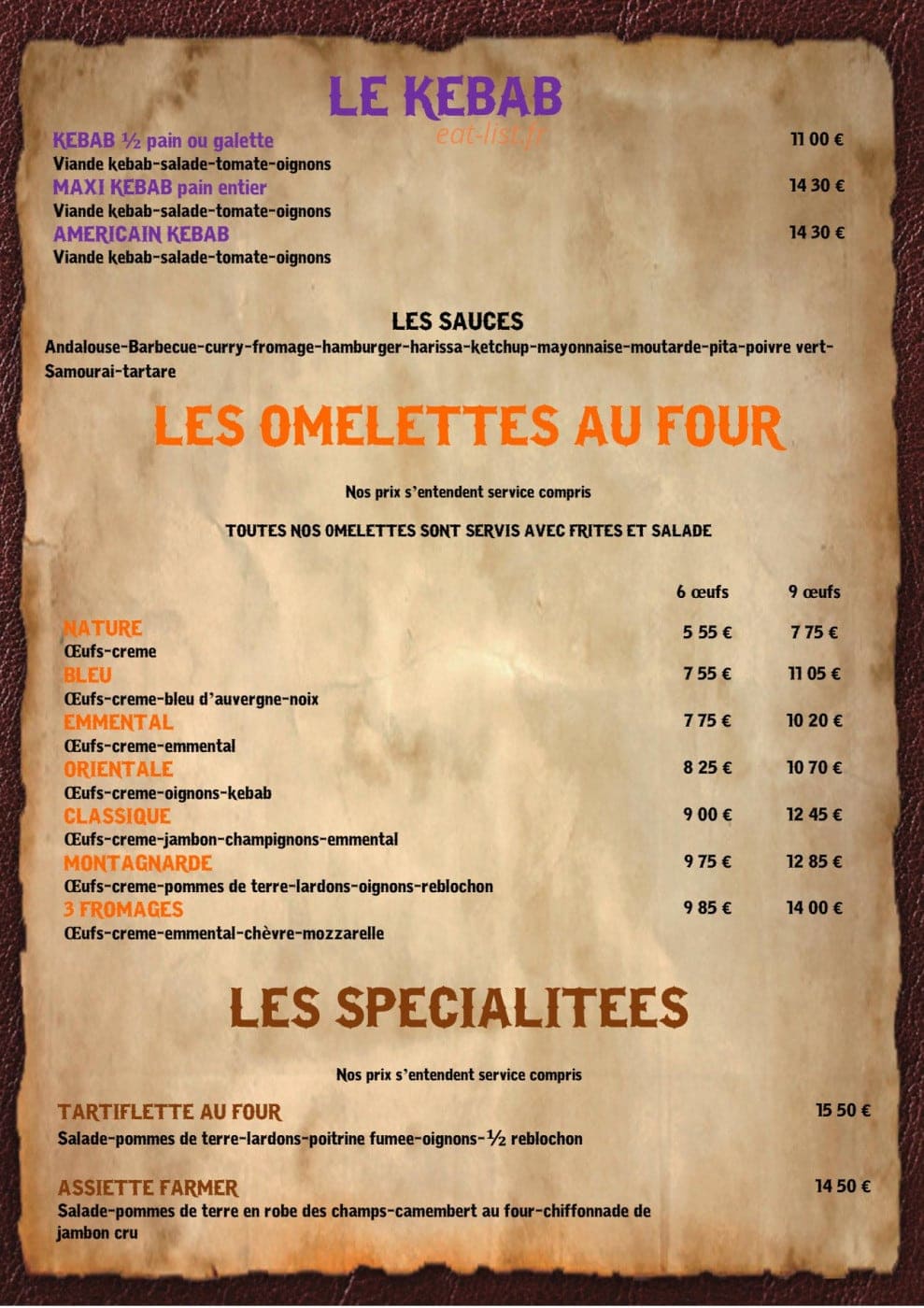 Food'saloon — carte page 6