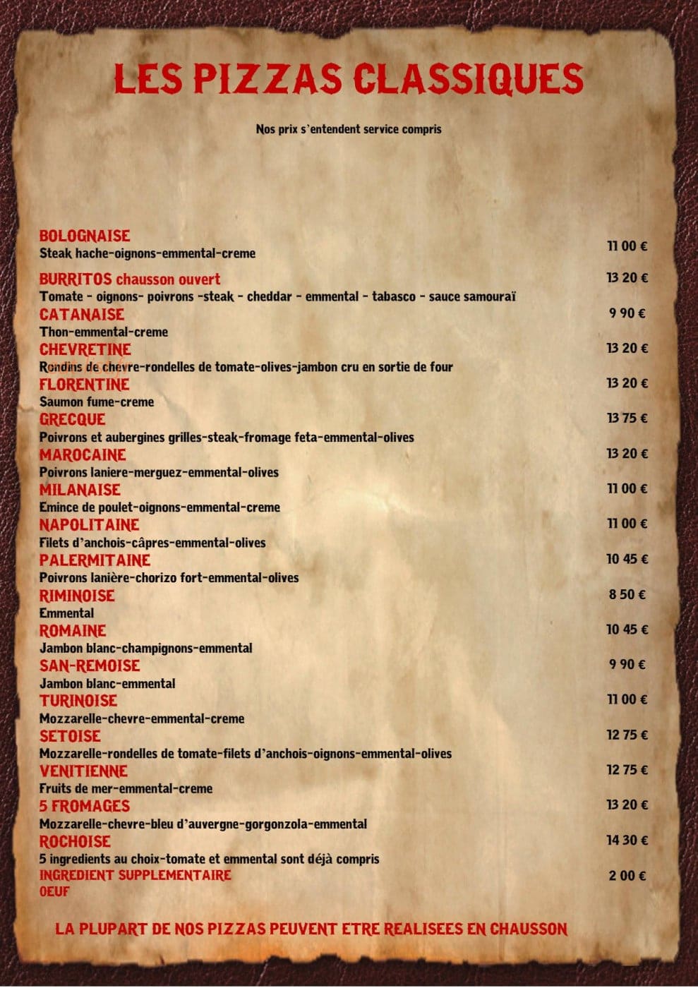 Food'saloon — carte page 7