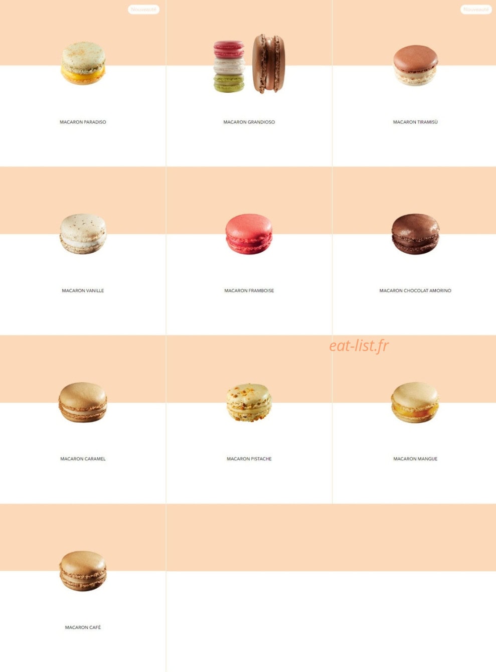 Amorino — carte page 8