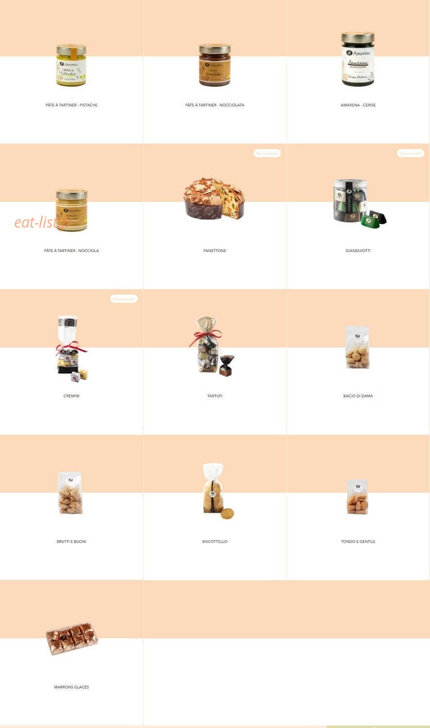 Amorino — carte page 9
