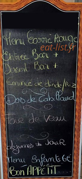 Carte et menu de Carré Rouge à Villefontaine — Un exemple de menu