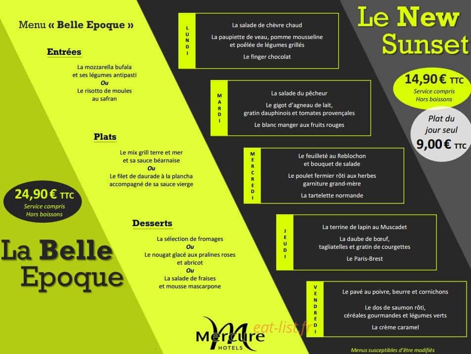 La Belle Epoque — carte page 1