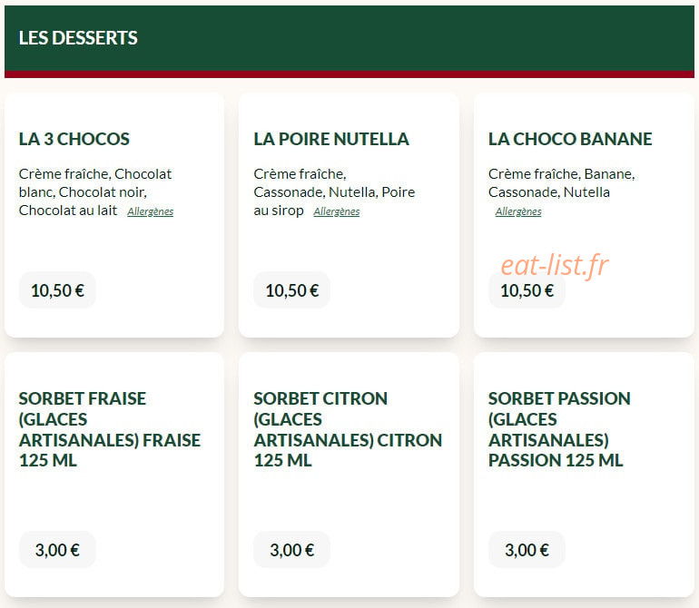 Le Kiosque à Pizzas — carte page 5