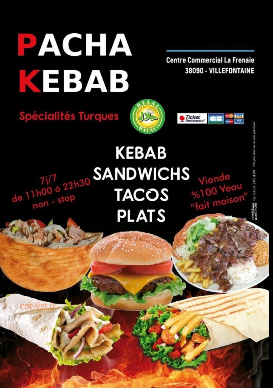 Pacha Kebab — carte page 1