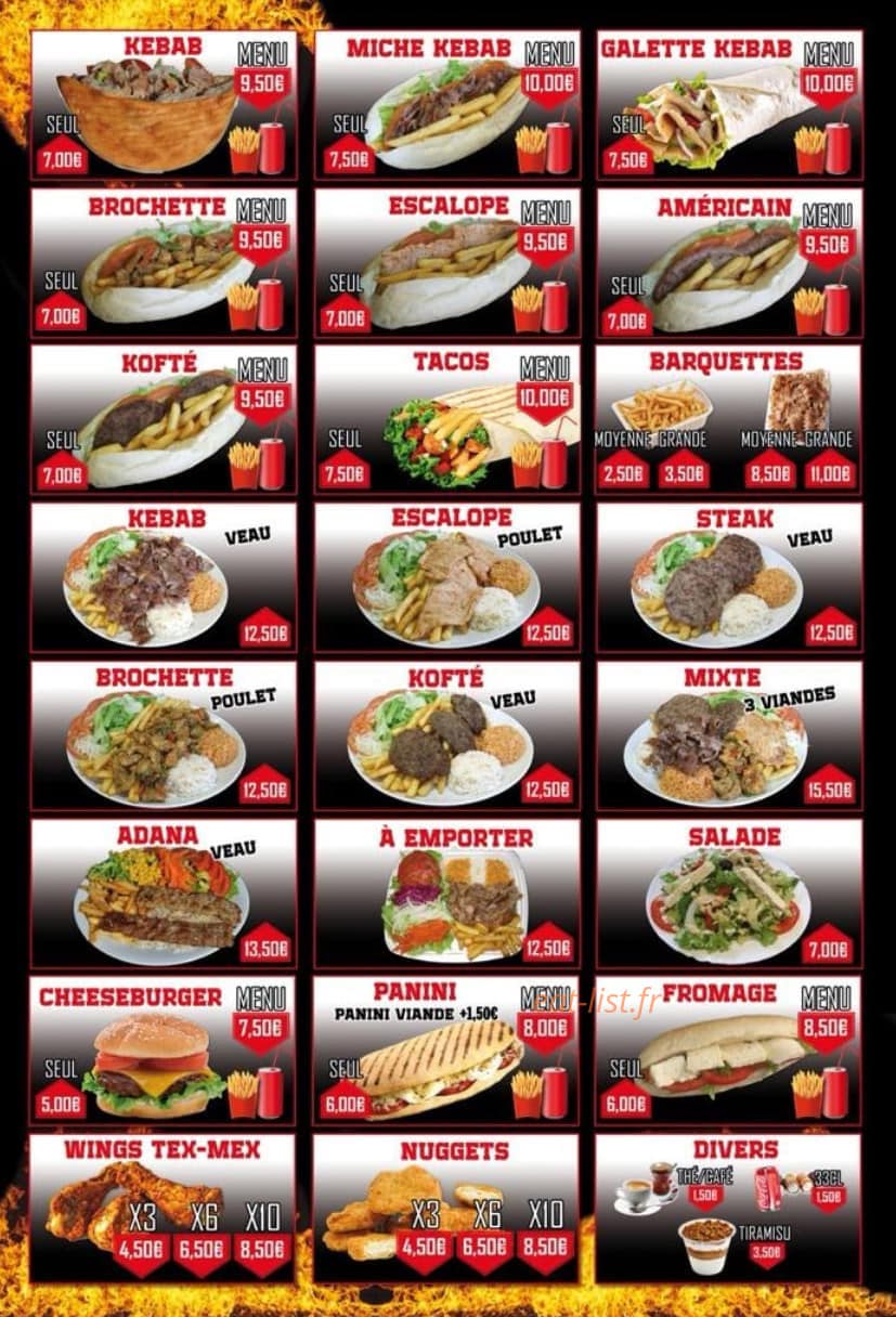 Pacha Kebab — carte page 2
