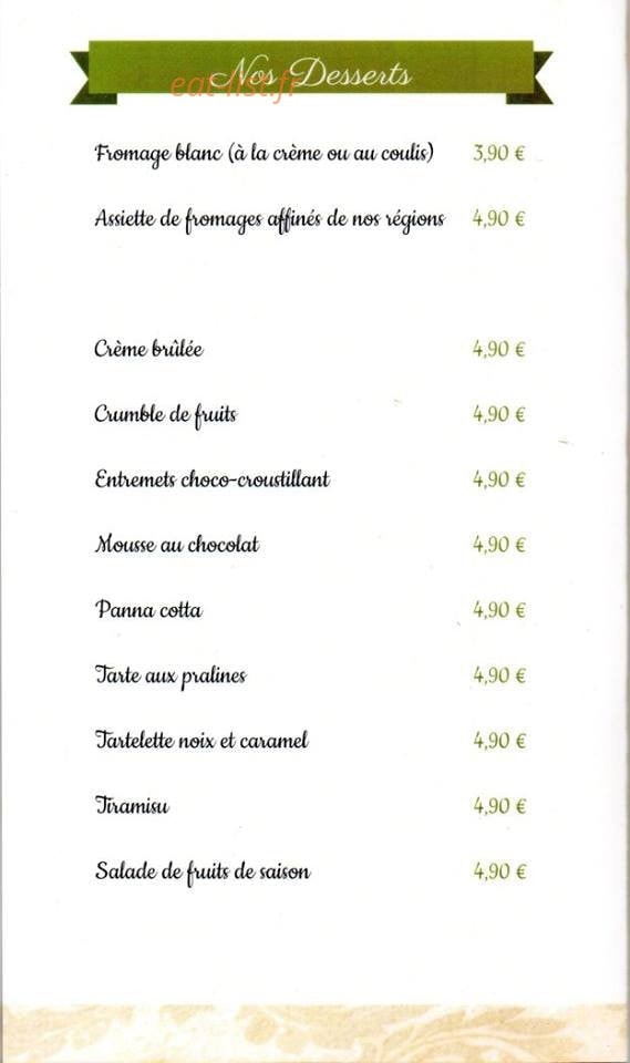 La Table des Bouchers — carte page 11