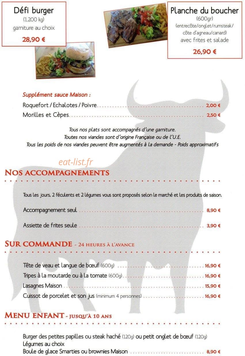 La Table des Bouchers — carte page 5