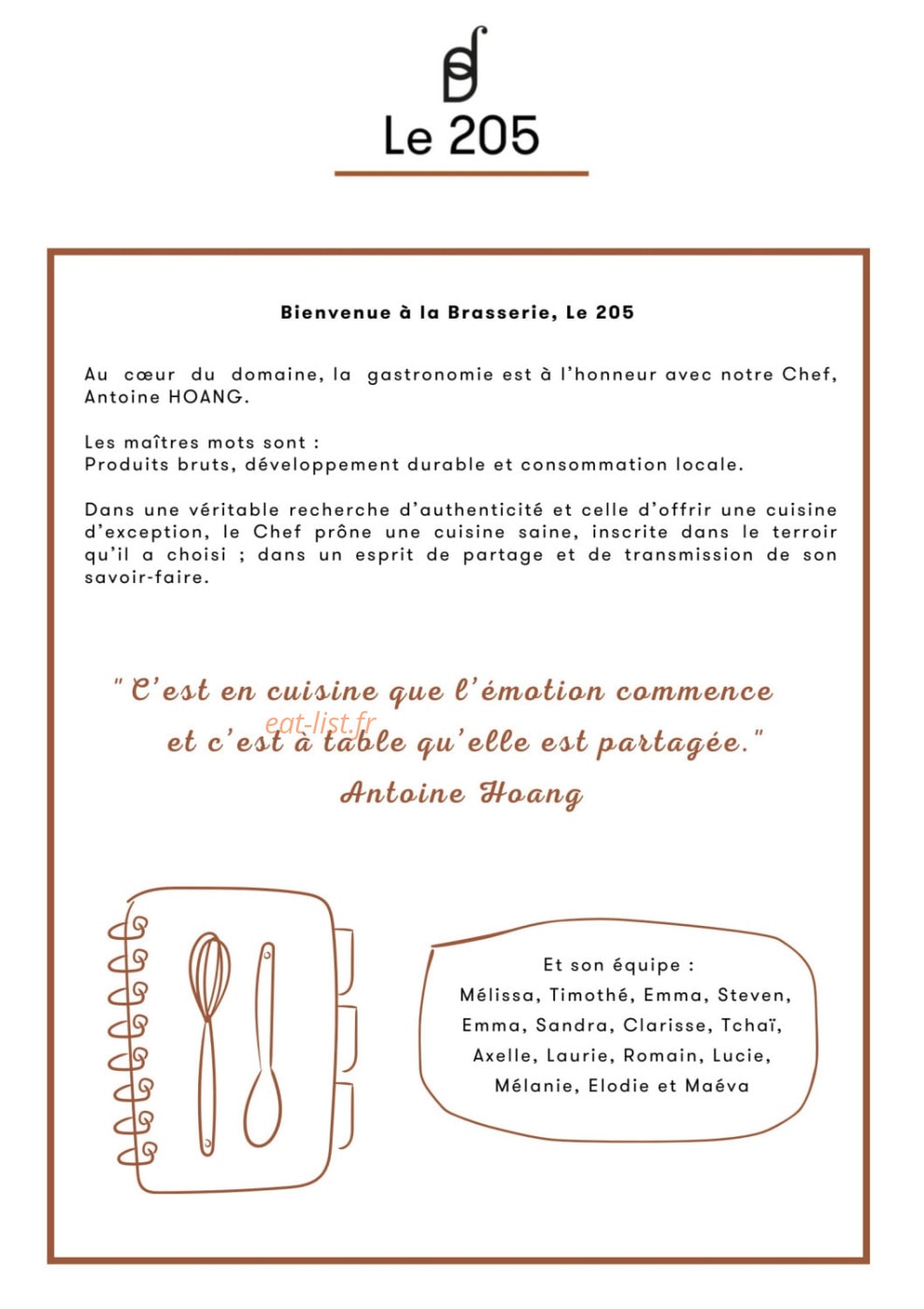Le 205 — carte page 1