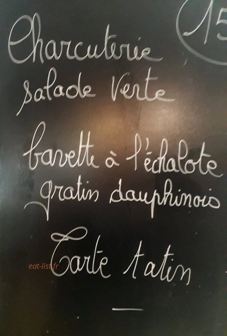 Brasserie du Commerce — carte page 1