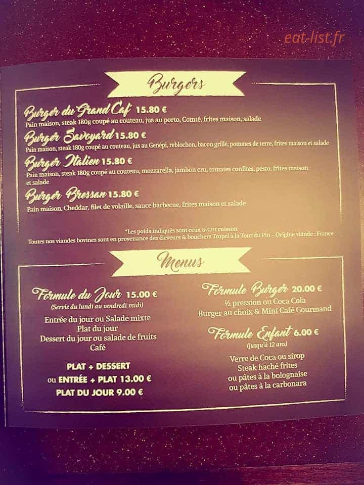 Le Grand Cafe — carte page 2