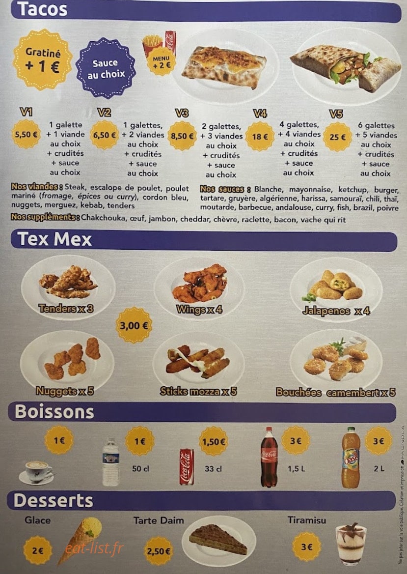 Veloci Food — carte page 4