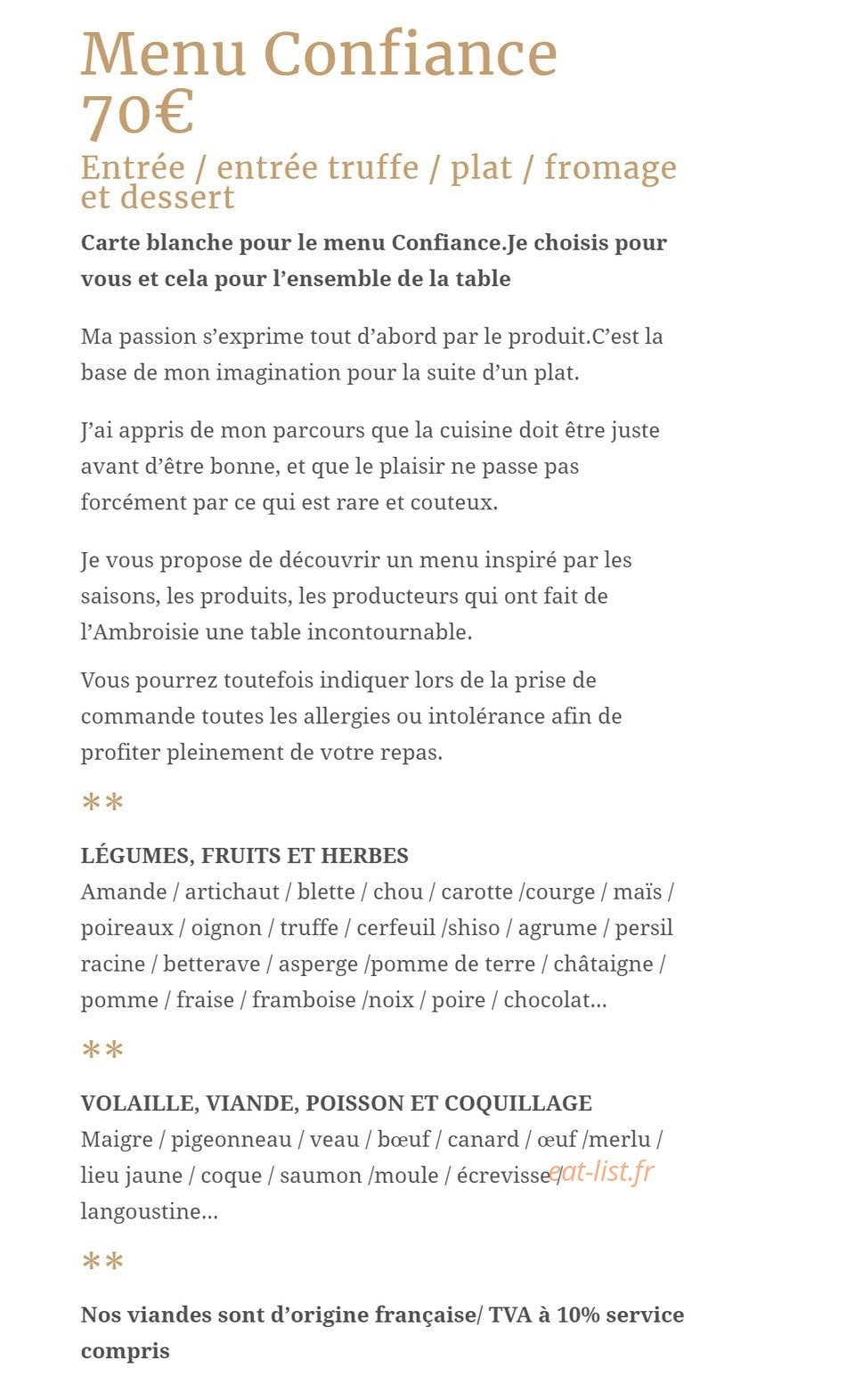 Ambroisie — carte page 2