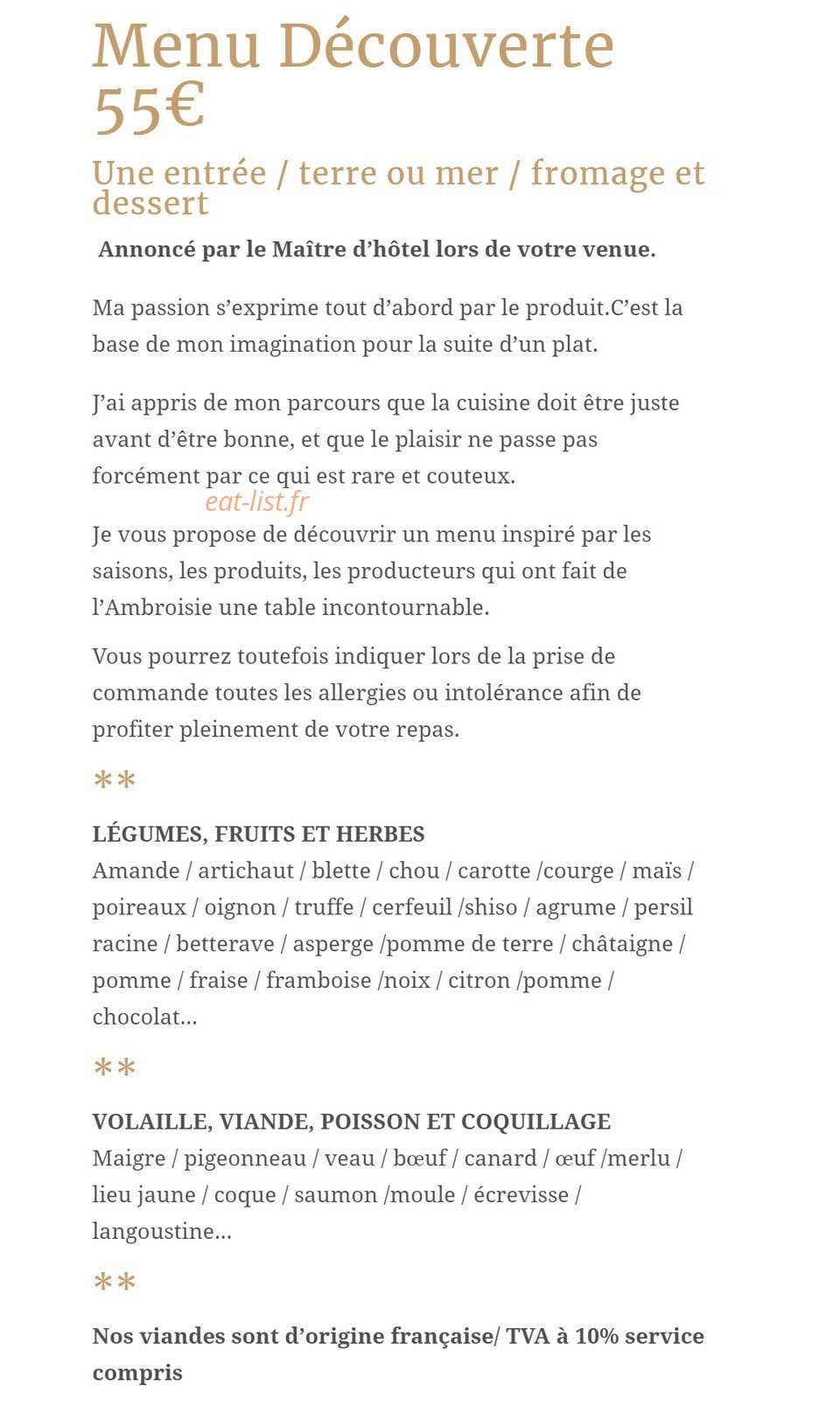 Ambroisie — carte page 1