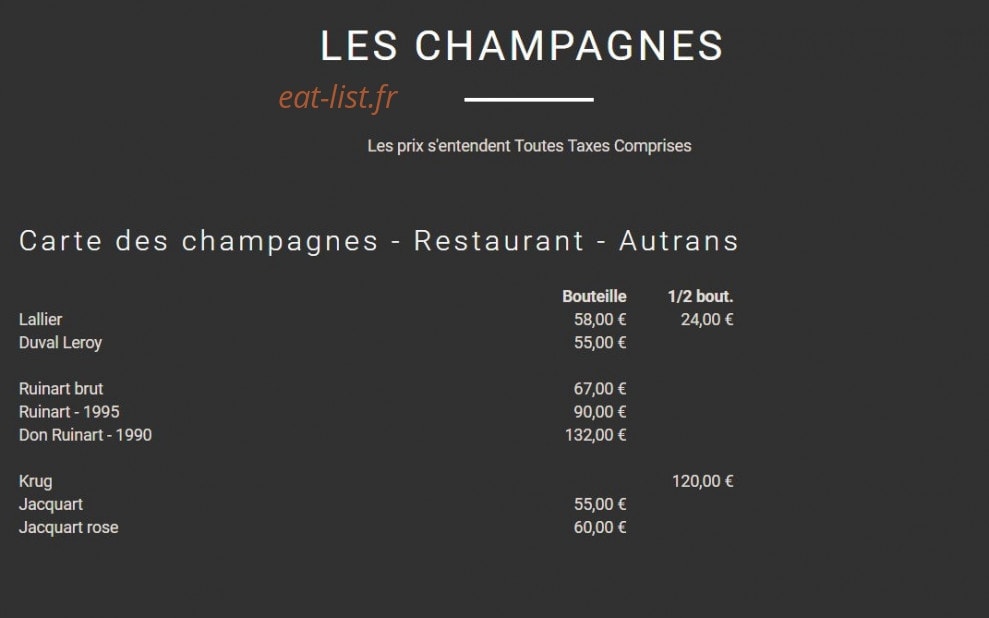 Hôtel Restaurant de la Buffe — carte page 9