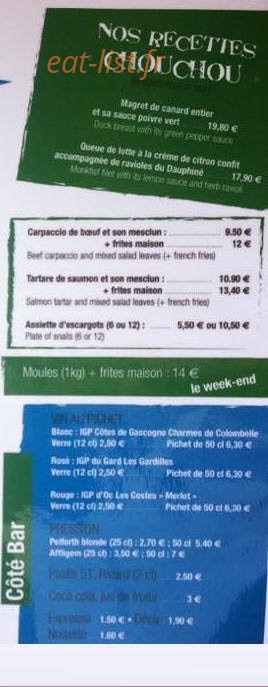 La Guinguette — carte page 3