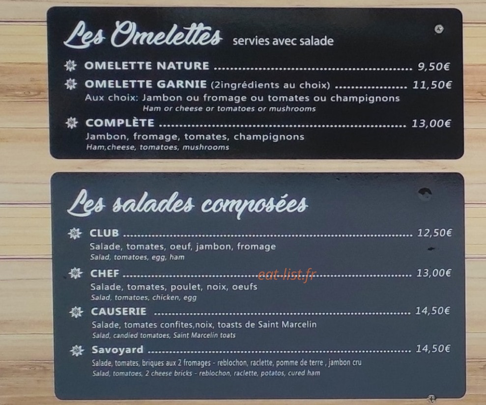 La Causerie — carte page 1