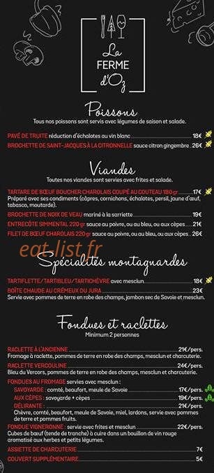 La Ferme d'Oz — carte page 2