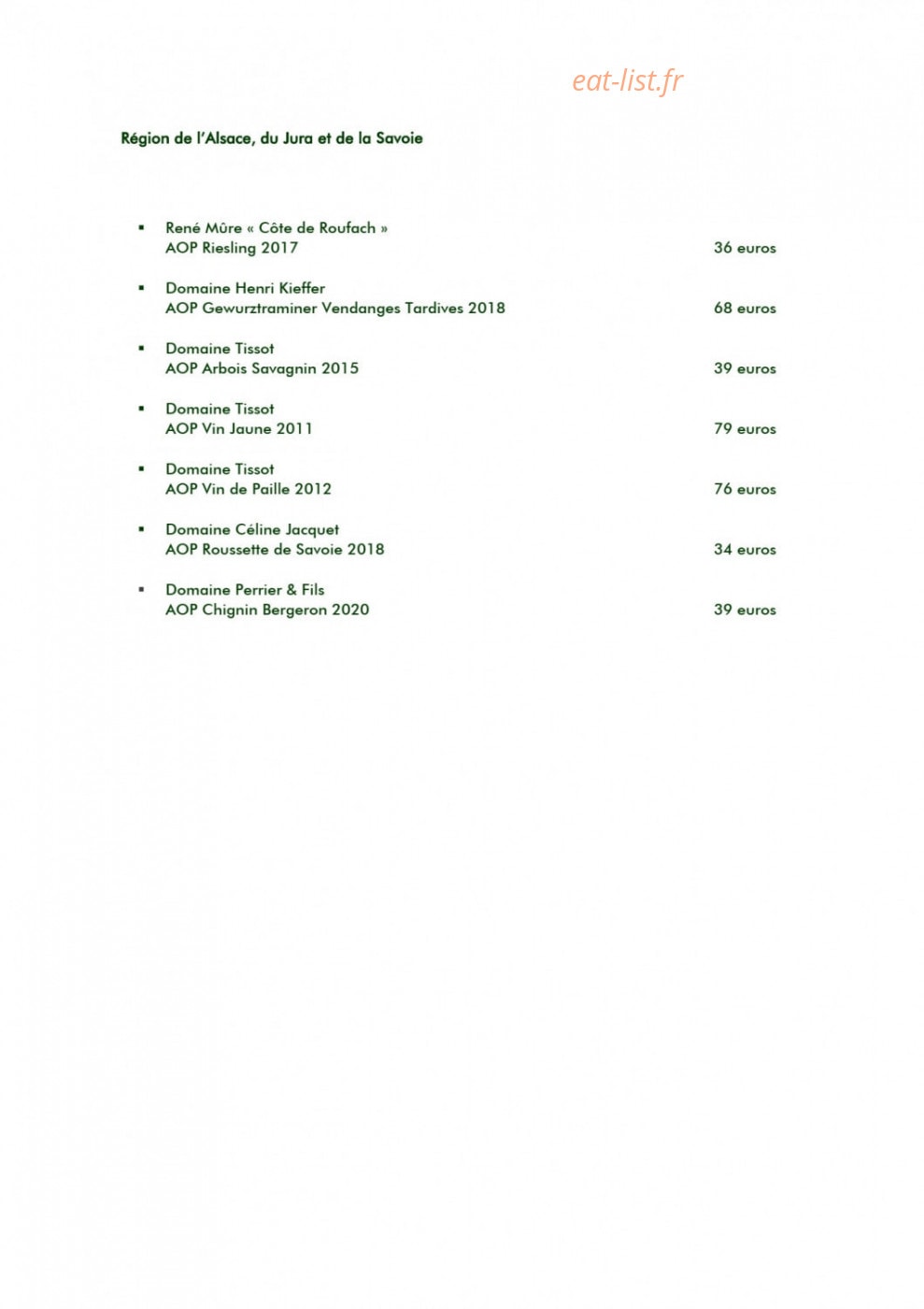 Ida Restaurant — carte page 12