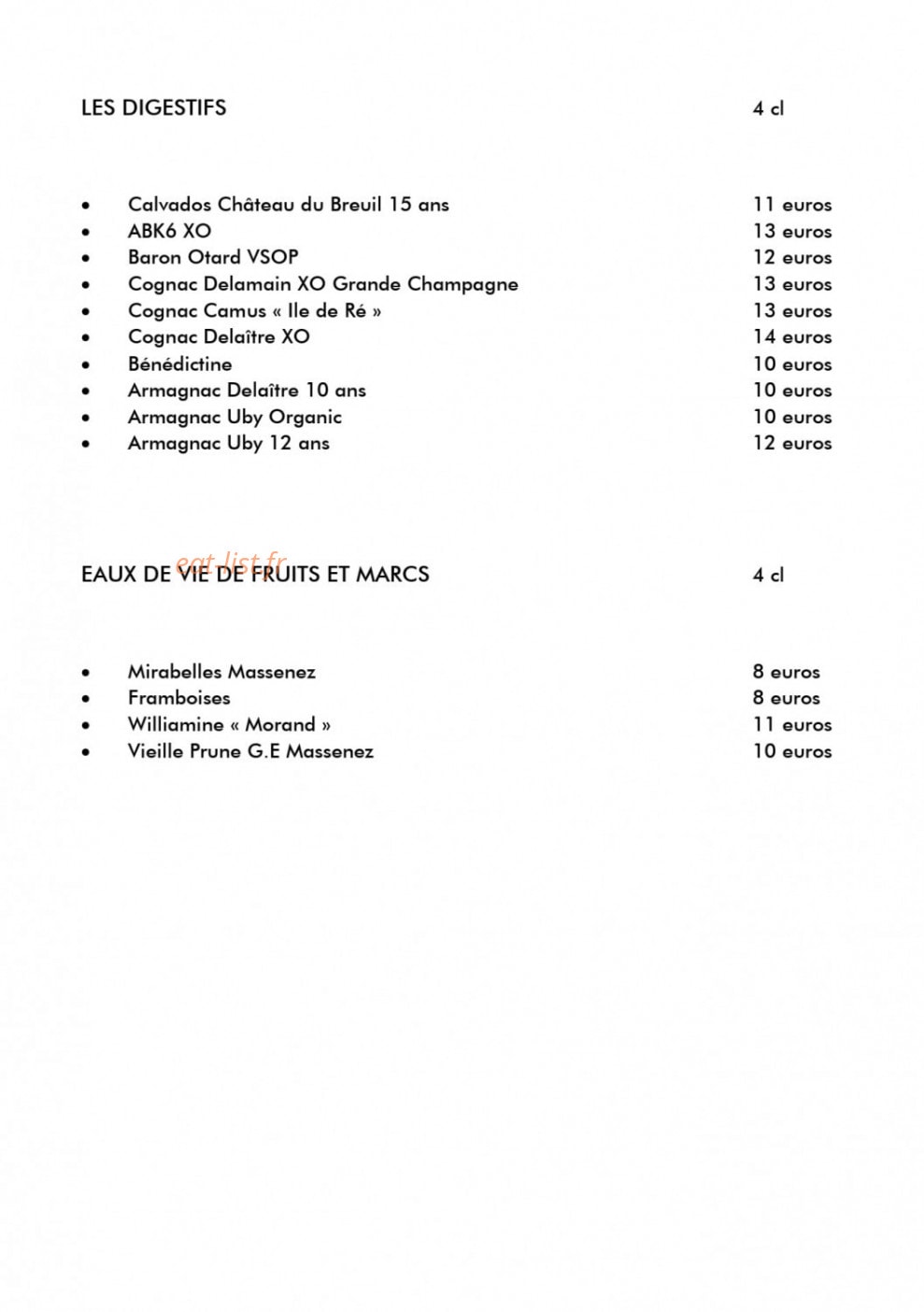 Ida Restaurant — carte page 19