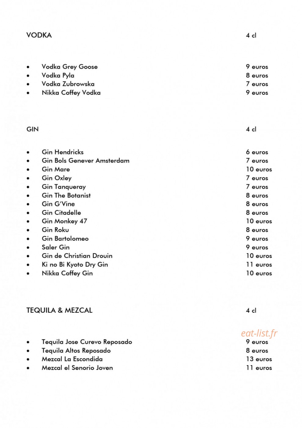 Ida Restaurant — carte page 17