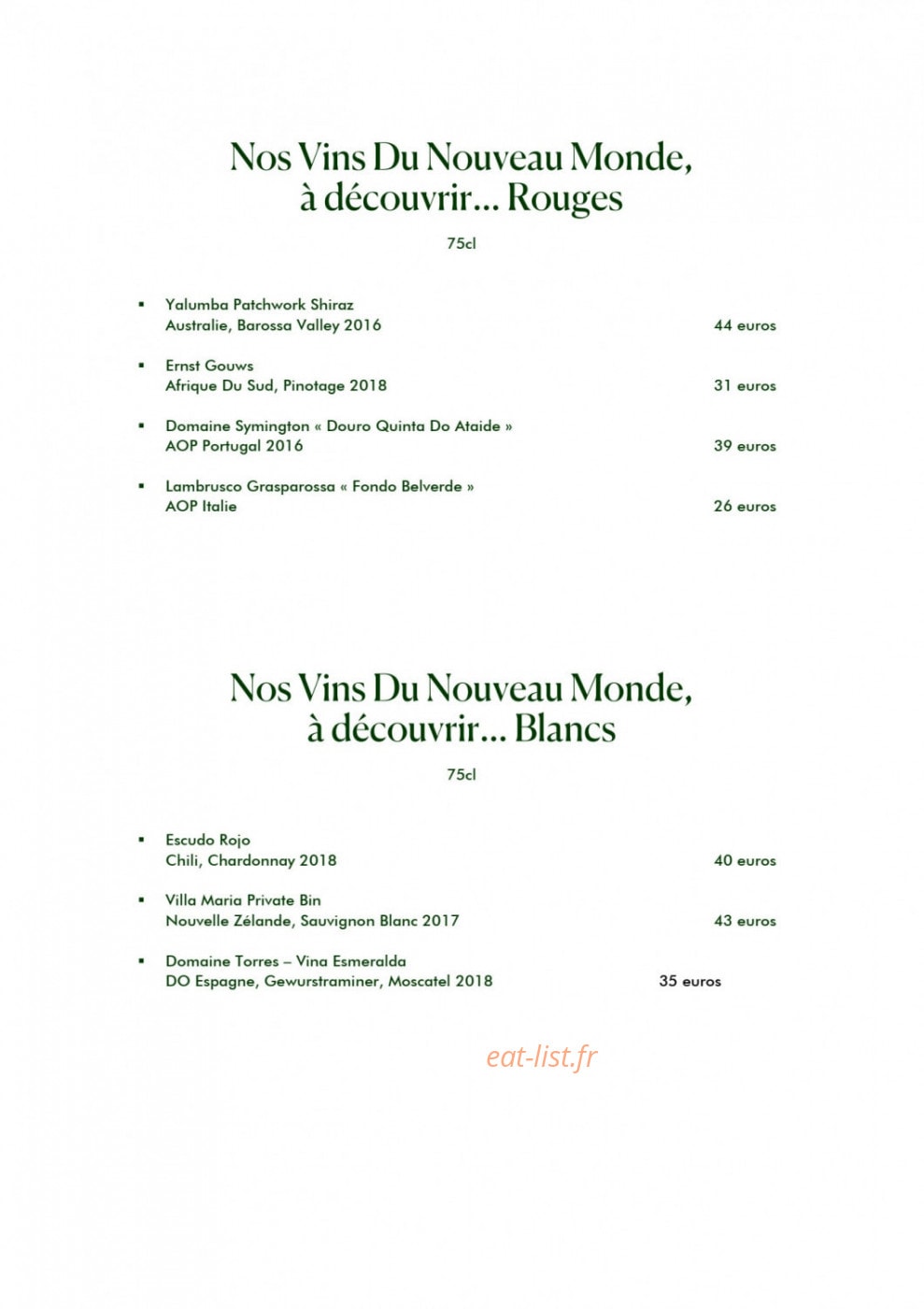 Ida Restaurant — carte page 9