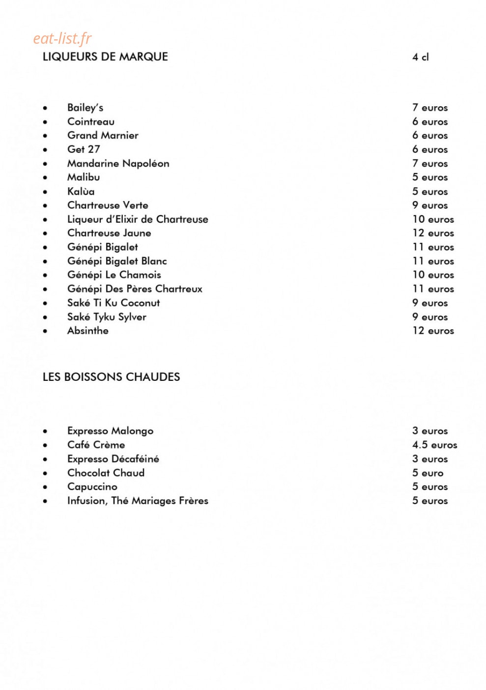 Ida Restaurant — carte page 20