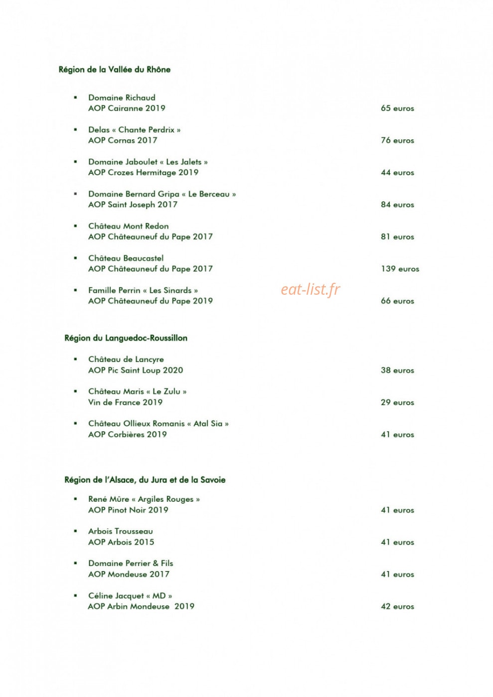 Ida Restaurant — carte page 8